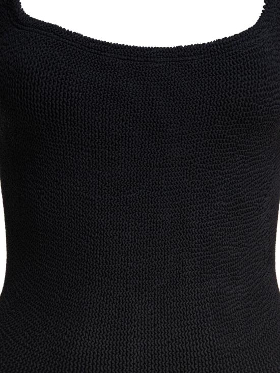 26SS 훈자 지 원피스 수영복 SQUARE NECK SWIMCRINKLEBLACK - HUNZA G
