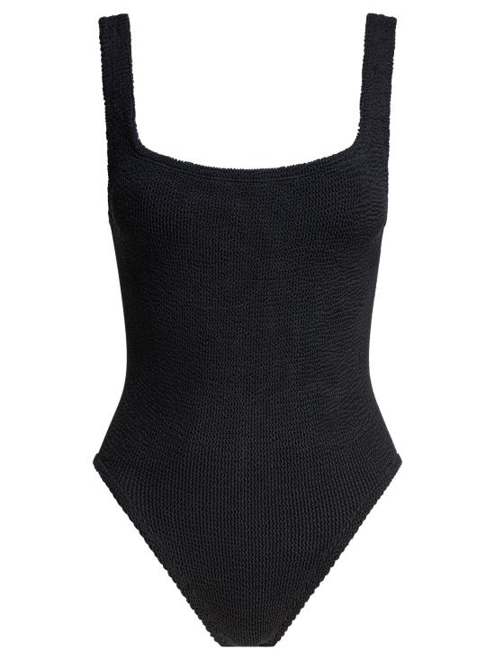 26SS 훈자 지 원피스 수영복 SQUARE NECK SWIMCRINKLEBLACK Black