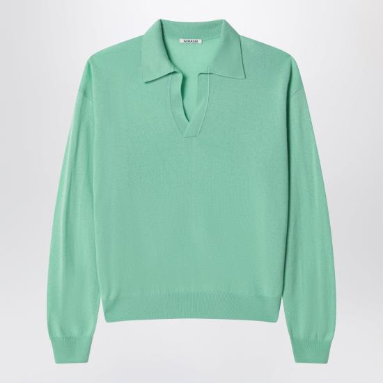 26SS 오라리 폴로 티셔츠 A26SP02SCWS Green
