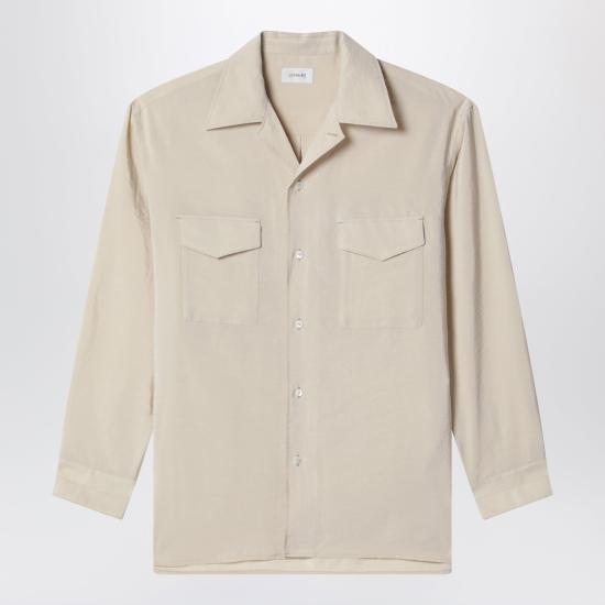 26SS 르메르 드라이 실크 컨버터블 칼라 셔츠 SH1233LF1308 Beige