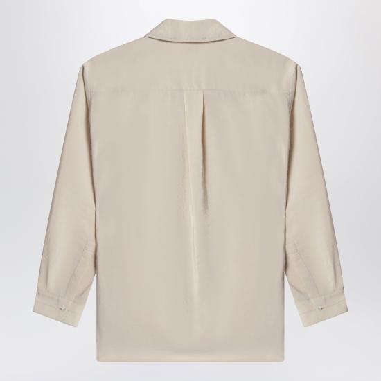 26SS 르메르 드라이 실크 컨버터블 칼라 셔츠 SH1233LF1308 Beige - LEMAIRE