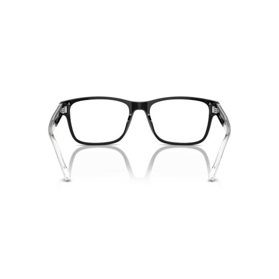 26SS 엠포리오 아르마니 안경 0Ea3239 직사각형 검정색 아세테이트 안경테 (투명 다리) - EMPORIO ARMANI