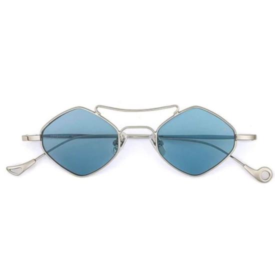  아이페타이저 선글라스 메디치 C.1-65 기하학적 실버  (블루 틴트 렌즈)