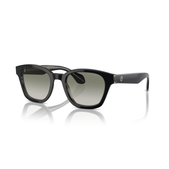  조르지오 아르마니 선글라스 0Ar8207 사각 프레임 블랙 아세테이트  (그라데이션 렌즈 포함) - GIORGIO ARMANI