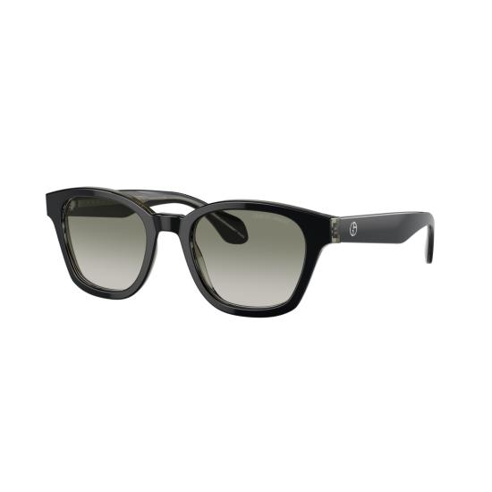  조르지오 아르마니 선글라스 0Ar8207 사각 프레임 블랙 아세테이트  (그라데이션 렌즈 포함) - GIORGIO ARMANI