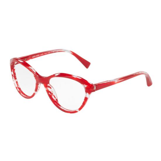  알랭미끌리 안경 3076 비스타 캣아이 프레임  (반투명 레드 아세테이트 소재)
