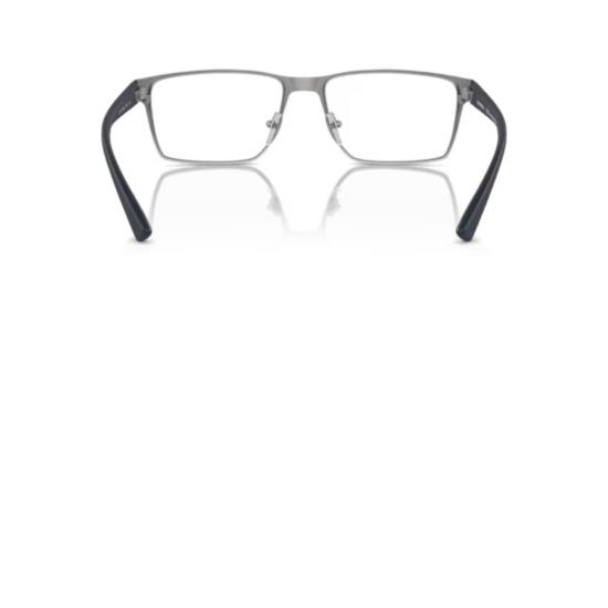  엠포리오 아르마니 안경 1157 비스타 직사각형 금속 안경테 (무광 은색 전면) - EMPORIO ARMANI