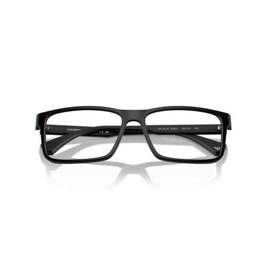 26SS 엠포리오 아르마니 안경 0Ea3038 직사각형 무광 블랙 안경 (미니멀 디자인) - EMPORIO ARMANI