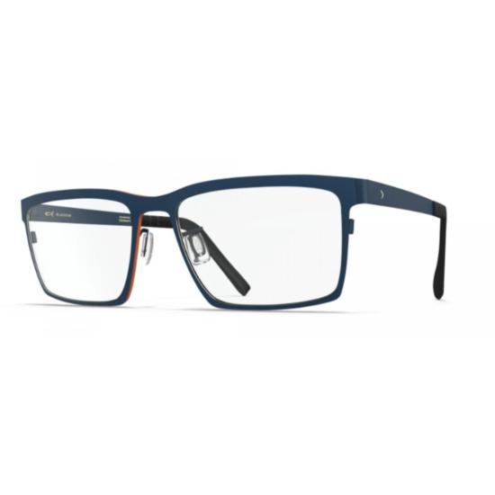  블랙핀 안경 Bf1061 어바인 딥 블루 베타 티타늄 직사각형 안경 (오렌지 포인트) - BLACKFIN