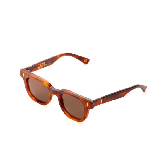  키메 선글라스 저스틴 호피무늬 아세테이트 사각 프레임  (골드 장식) - KYME