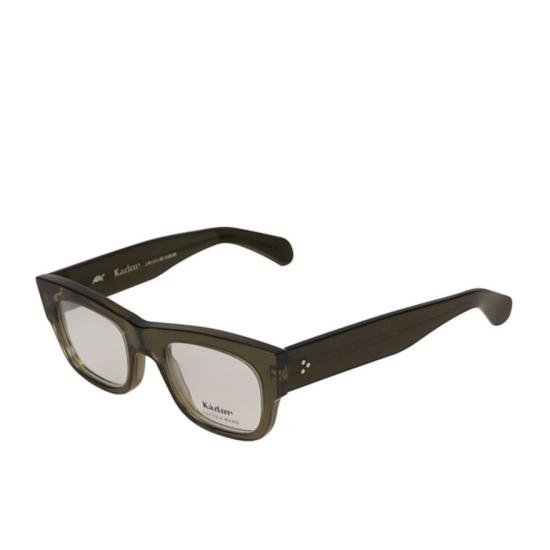  카돌 선글라스 다크 올리브 색상의 투명 렌즈가 있는, 시대를 초월하는 직사각형 프레임 - KADOR