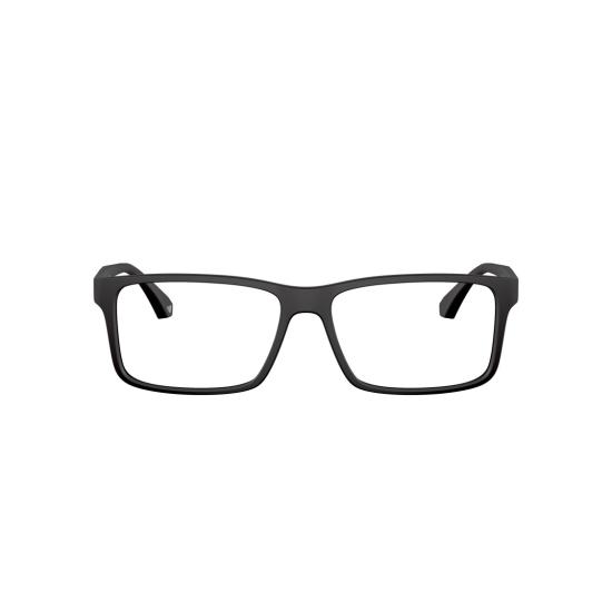 26SS 엠포리오 아르마니 안경 0Ea3038 직사각형 안경테 (전체 검정색)