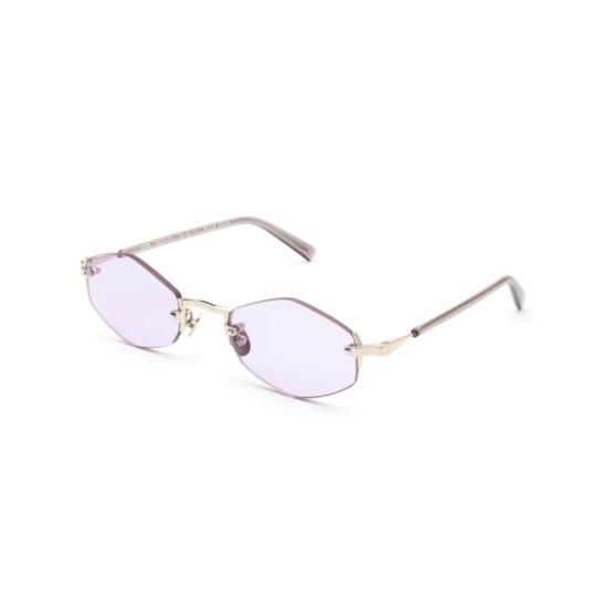  가스트 선글라스 달 모양 기하학적 렌즈 실버  (보라색 틴트) - GAST