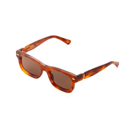  키메 선글라스 Jedi2 호피무늬 패턴 직사각형 프레임 - KYME