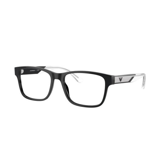 26SS 엠포리오 아르마니 안경 0Ea3239 독특한 다리 부분이 특징인 직사각형 아세테이트 안경 - EMPORIO ARMANI