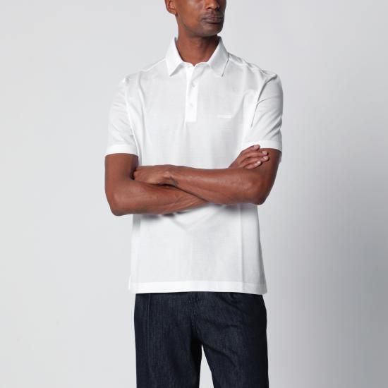 26SS 에르메네질도제냐 폴로 티셔츠 H794UH348A3 White
