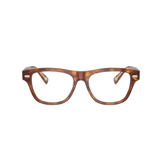  브루넬로 쿠치넬리 안경 0BC3005 금속 장식이 있는 직사각형 호피무늬 안경