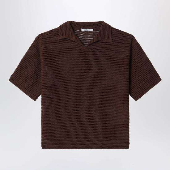 26SS 오라리 폴로 티셔츠 A26SP02SSCO Brown