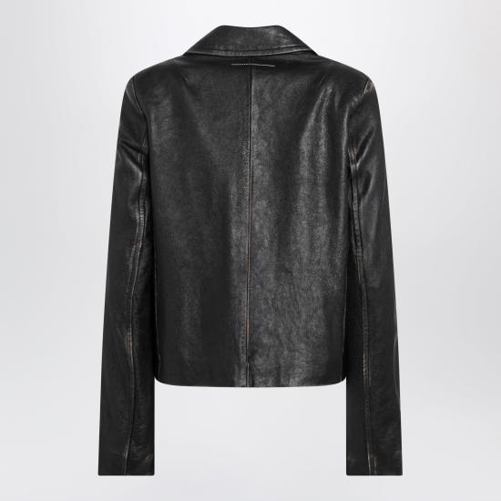 26SS MM6 메종마르지엘라 가죽 자켓 S62AN0182M07021 Black - MM6 MAISON MARGIELA