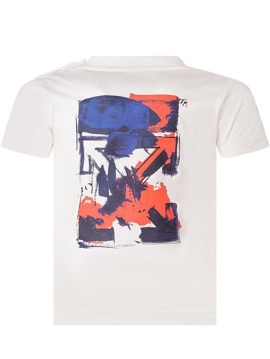 26SS [키즈] 오프화이트 티셔츠 44B2X007S26J00 2100 WHITE - OFF WHITE