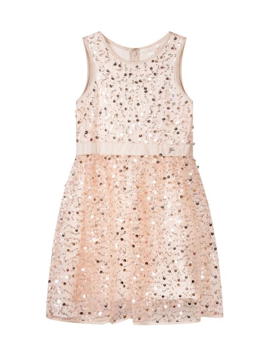 26SS [키즈] 게스 원피스 J6RK25KCLM0 F123 LIGHT BEIGE SEQUINS