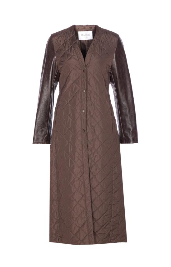 25FW 막스마라 퀄팅 맥시 코트 2521496053600 BERTA1234 052 Brown