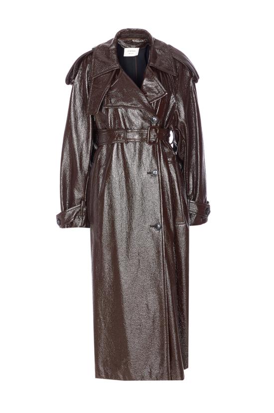 25FW 스포트막스 BAIRO 코티드 코튼 트렌치 2522016043600 BAIRO1234 002 Brown