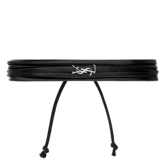 25FW 생로랑 브레이슬릿 820441 AAEKE1000 Black