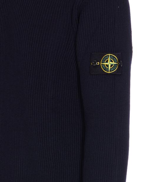 25FW 스톤 아일랜드 풀 립 RWS 울 터틀넥 점퍼 5100052 S00C2V0020 Blue - STONE ISLAND