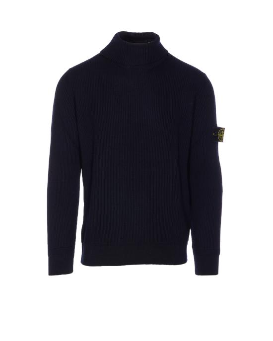 25FW 스톤 아일랜드 풀 립 RWS 울 터틀넥 점퍼 5100052 S00C2V0020 Blue