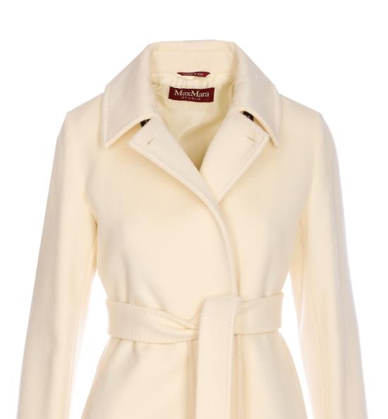 25FW 막스마라 스튜디오 코트 2526016172600 BCOLLAG 001 White - MAX MARA STUDIO