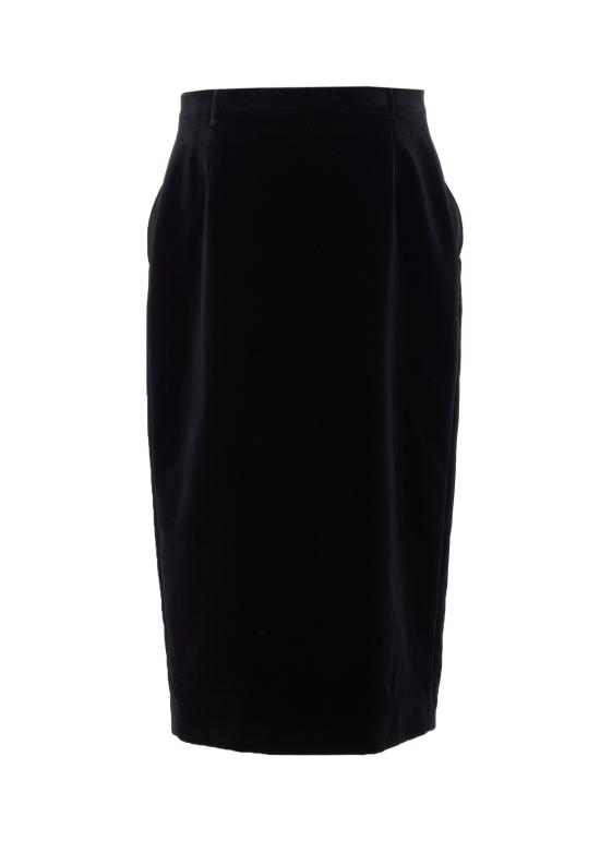 25FW 생로랑 미디 스커트 826769 Y580T1000 Black - SAINT LAURENT