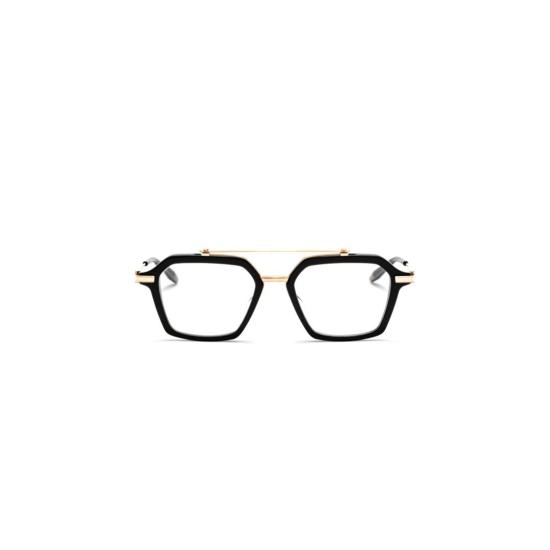  아코니 안경 아카리 기하학적 프레임 안경, 대담한 검정색 전면 - AKONI
