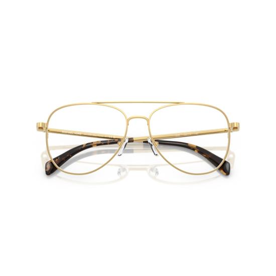 26SS 마이클 코어스 안경 0Mk3089 골드톤 프레임과 호피무늬 팁이 있는 에비에이터 - MICHAEL KORS