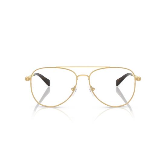 26SS 마이클 코어스 안경 0Mk3089 골드톤 프레임과 호피무늬 팁이 있는 에비에이터