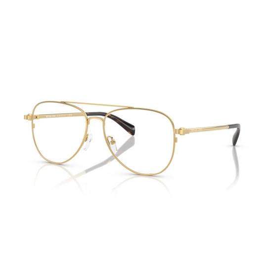 26SS 마이클 코어스 안경 0Mk3089 골드톤 프레임과 호피무늬 팁이 있는 에비에이터 - MICHAEL KORS