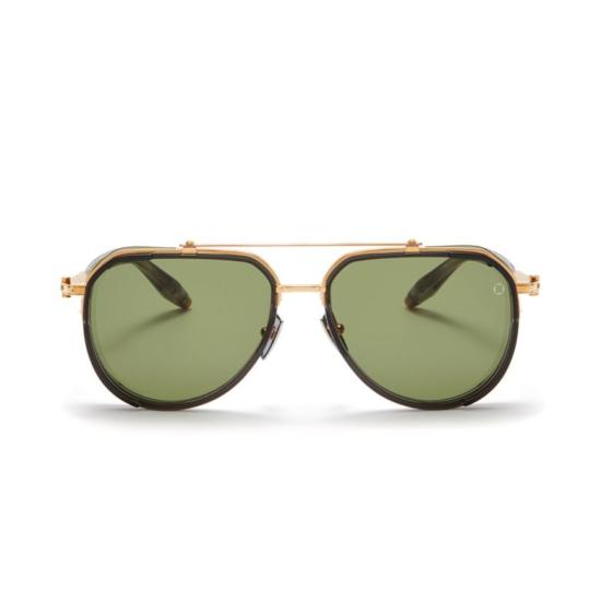  아코니 선글라스 골드 액센트가 돋보이는 에코 에비에이터 스타일