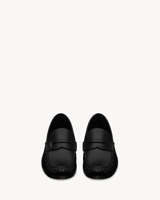 26SS 생로랑 모노그램 레더로퍼 820648AAELH 1000 BLACK - SAINT LAURENT