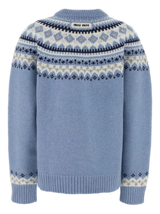 26SS 미우미우 스웨터 MML02YSOOO18SI F0013 AZZURRO - MIU MIU