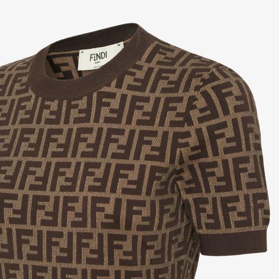 26SS 펜디 FF 코튼 스웨터 FZXC72ASJT F0GGE TOBACCO - FENDI