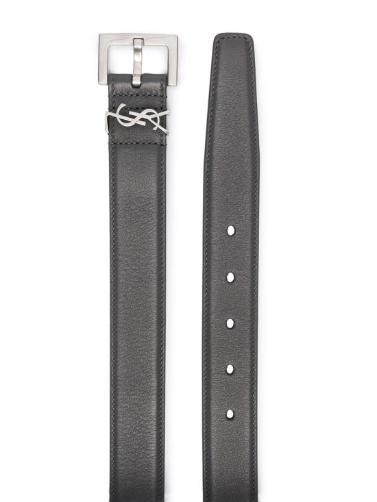 26SS 생로랑 가죽 벨트 634437BOO0E 1000 BLACK - SAINT LAURENT