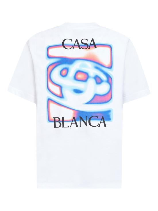 26SS 카사블랑카 반팔 티셔츠 MSP26JTS00107 BRIGHT WHITE JERSEY - CASABLANCA