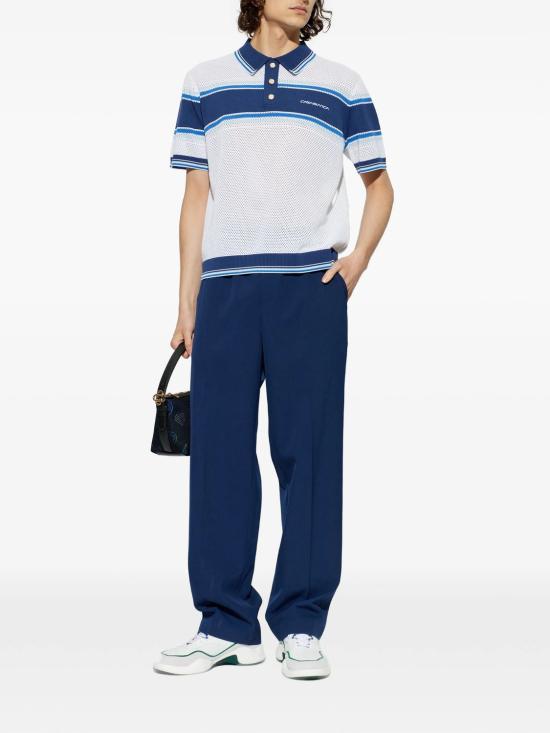 26SS 카사블랑카 폴로 티셔츠 MSS26KW130401 WHITEBLUE WHITE BLUE - CASABLANCA