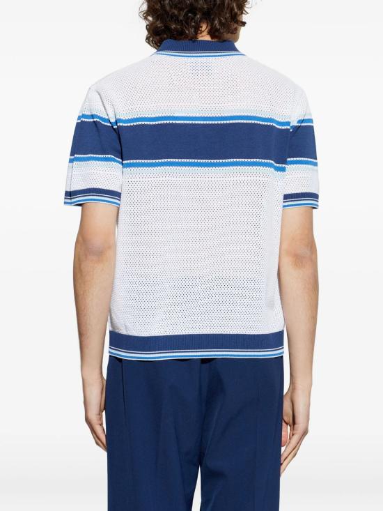 26SS 카사블랑카 폴로 티셔츠 MSS26KW130401 WHITEBLUE WHITE BLUE - CASABLANCA