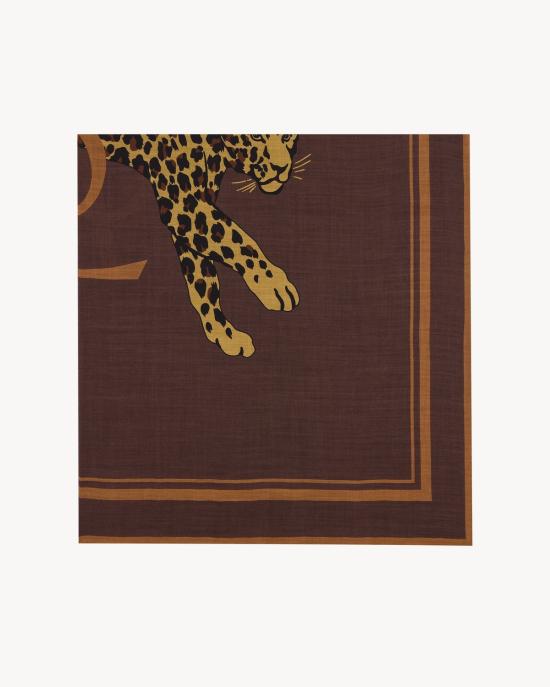 26SS 생로랑 머플러/스카프 8637213Y200 2165 DARK BROWNLIGHT BRO 2165 DARK BROWN LIGHT BRO - SAINT LAURENT