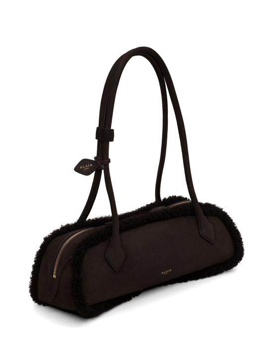 26SS 알라이아 르 테켈 미디움 레더 숄더백 AA1S06033I048 700 MARRON - ALAIA