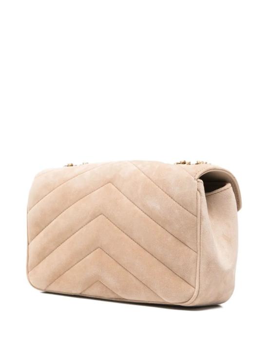 26SS 생로랑 루루 스몰 마틀라세 스웨이드 숄더백 801437AAEY6 9295 CLEAR BEIGE - SAINT LAURENT