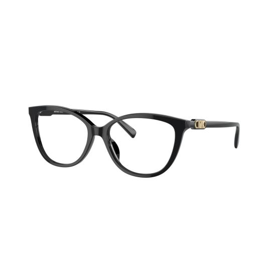 26SS 마이클 코어스 안경 0Mk4109u 블랙 아세테이트 캣아이 안경, 우아한 로고 디테일 - MICHAEL KORS