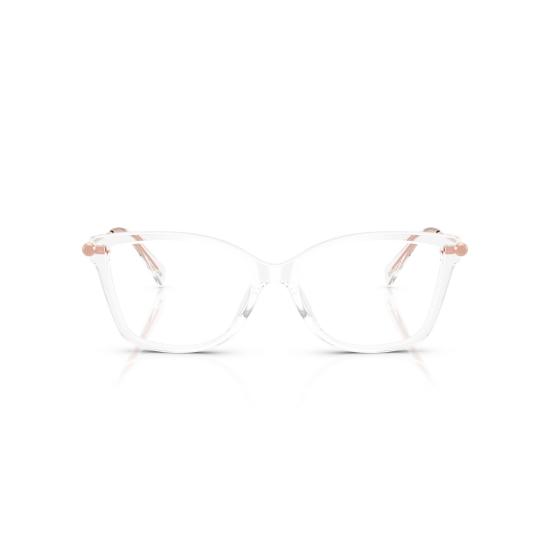 26SS 마이클 코어스 안경 0Mk4150u 투명 아세테이트 캣아이 안경 (로즈골드 템플)