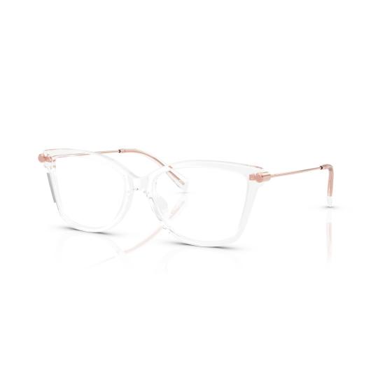 26SS 마이클 코어스 안경 0Mk4150u 투명 아세테이트 캣아이 안경 (로즈골드 템플) - MICHAEL KORS